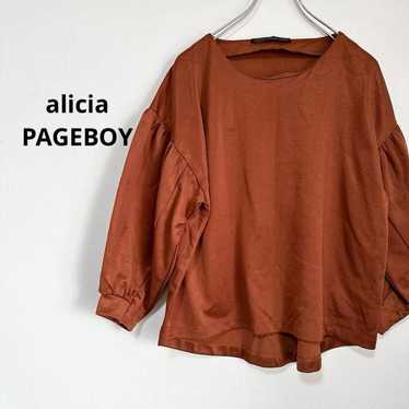 alicia PAGEBOY T-shirt Casual Brown FREE Long Sle… - image 1