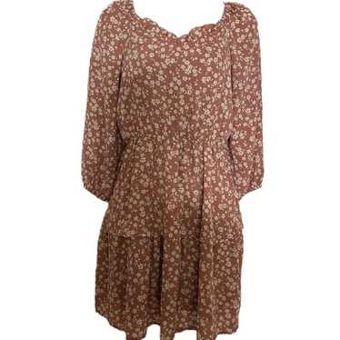 Mimi Chica Ruffled Long Sleeve Floral Dress Size … - image 1