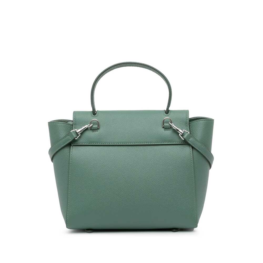 Green Celine Nano Leather Belt Satchel - image 3