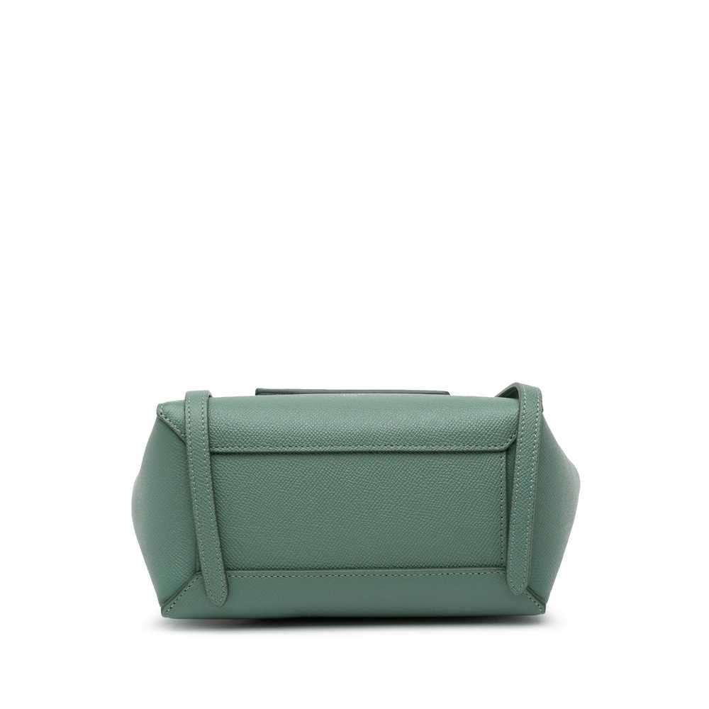 Green Celine Nano Leather Belt Satchel - image 4