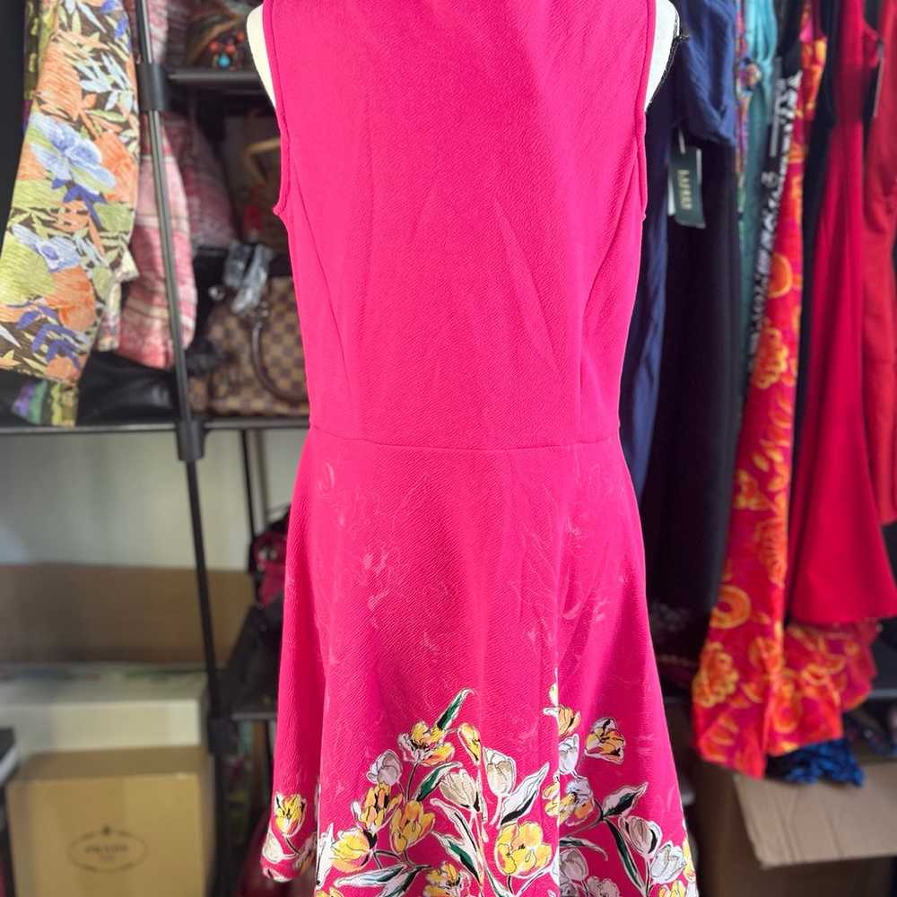 Apt. 9 Womens Fit & Flare Dress Size large Pink F… - image 6