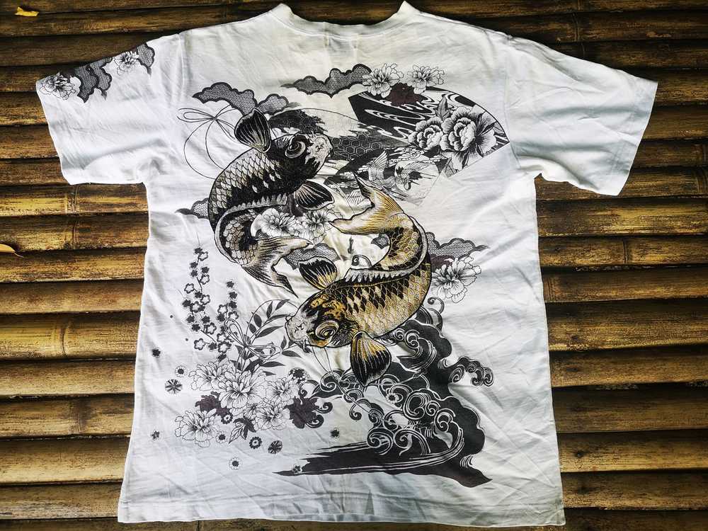 Japanese Brand × Sukajan T Shirts Shirt Koi Fish … - image 4