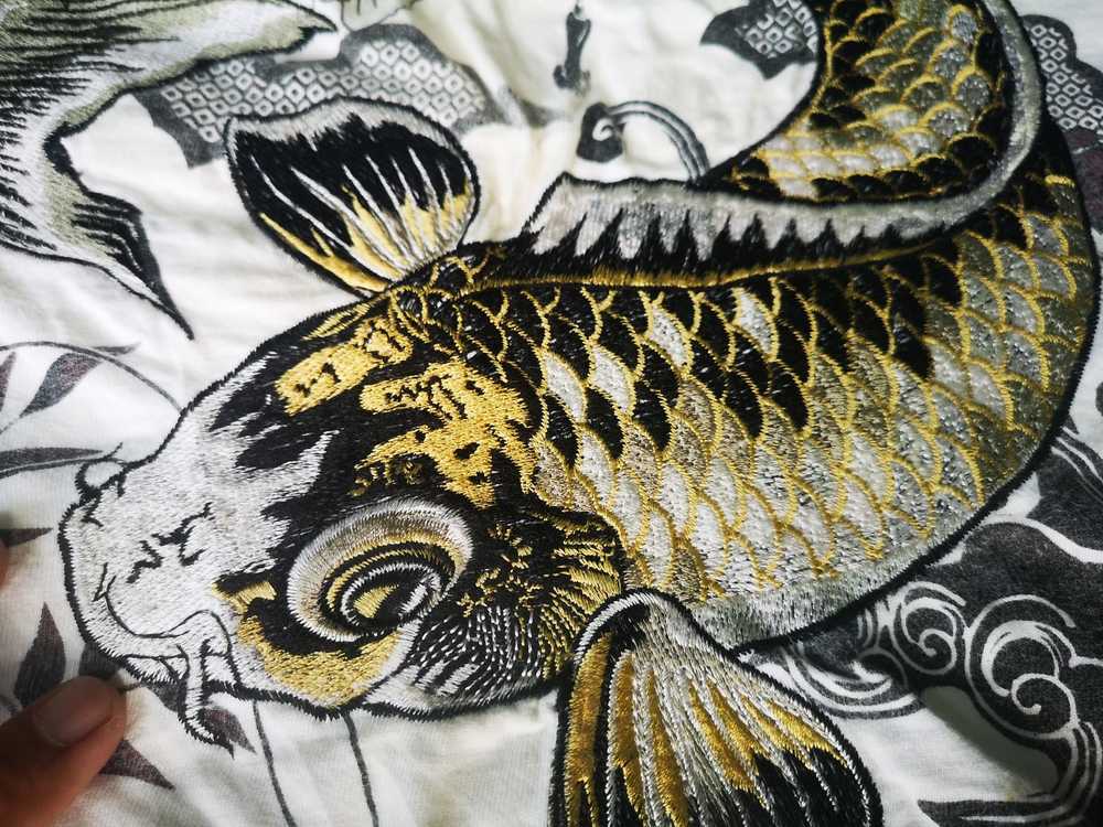 Japanese Brand × Sukajan T Shirts Shirt Koi Fish … - image 6