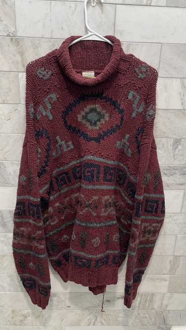 Country Road Country Road maroon patterned knit Tu