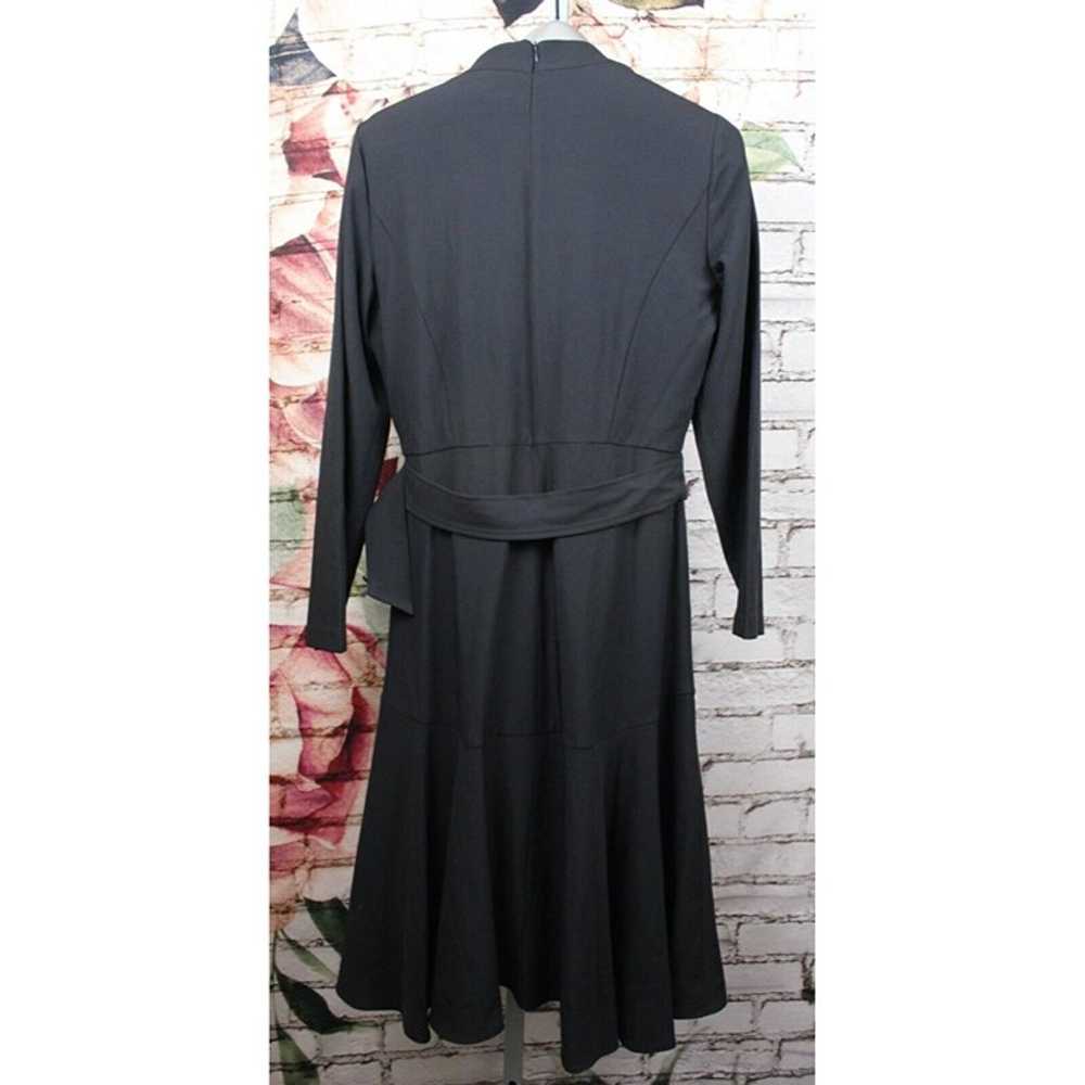 Taylor Womens Size 12 Fit Flare V-Neck Belted Lon… - image 7