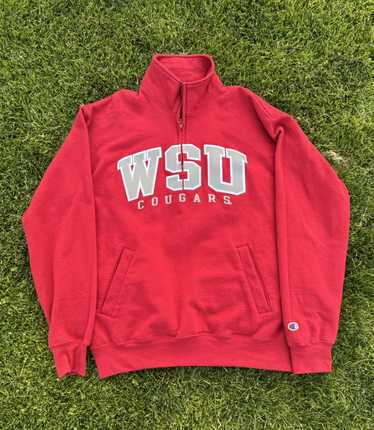 Champion Vintage Champion WSU Zip Neck Sweatshirt