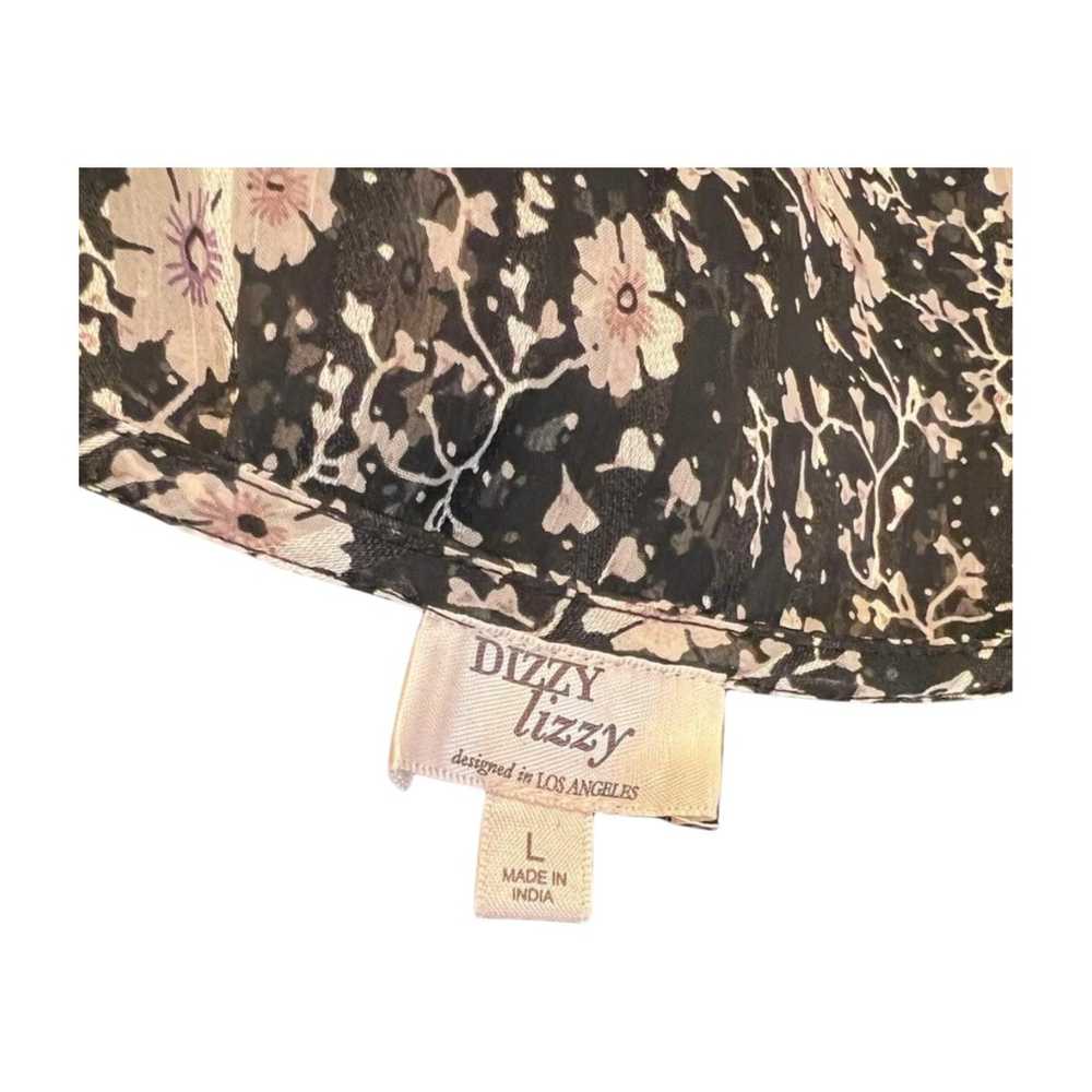 NWOT Women's Dizzy Lizzy Floral Dress Black White - image 6