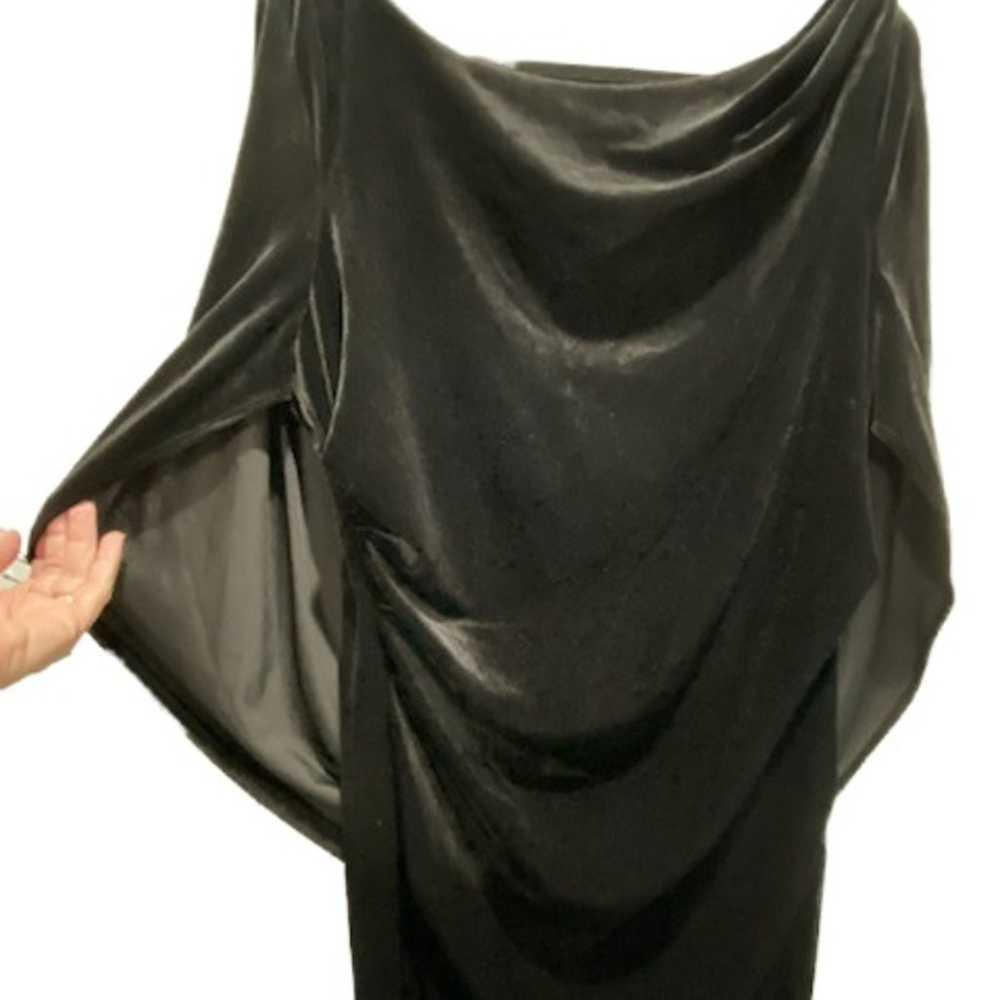 BLACK VELVET Womens Large Long Maxi Drape Cape Ba… - image 7