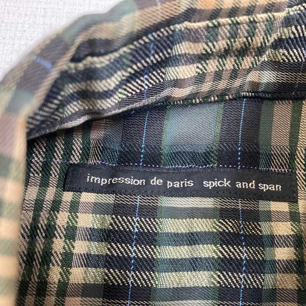 Spick and Span Check Shirt Green Free Made in Jap… - image 4