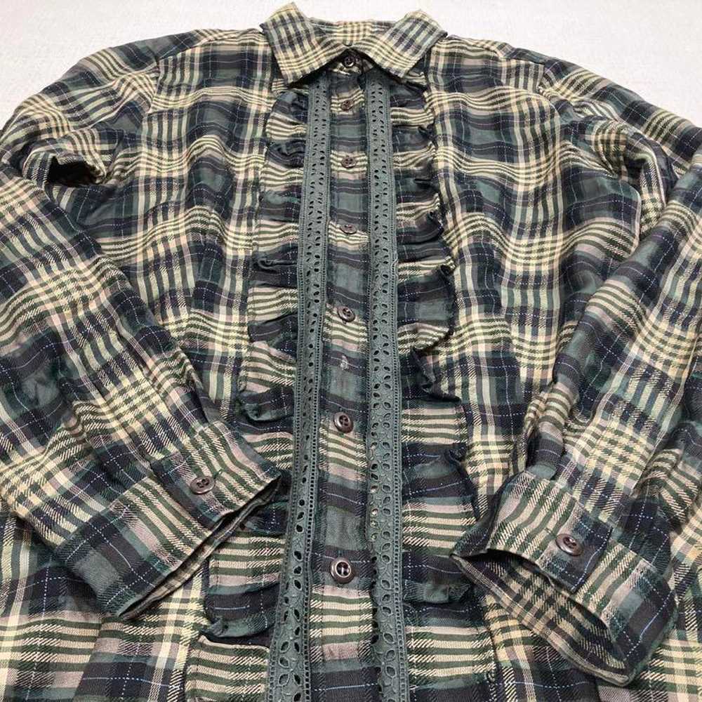 Spick and Span Check Shirt Green Free Made in Jap… - image 8