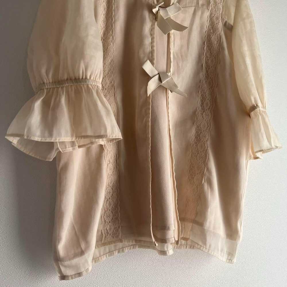 【Logita】Frill blouse, elegant, ribbon, fluttering… - image 5