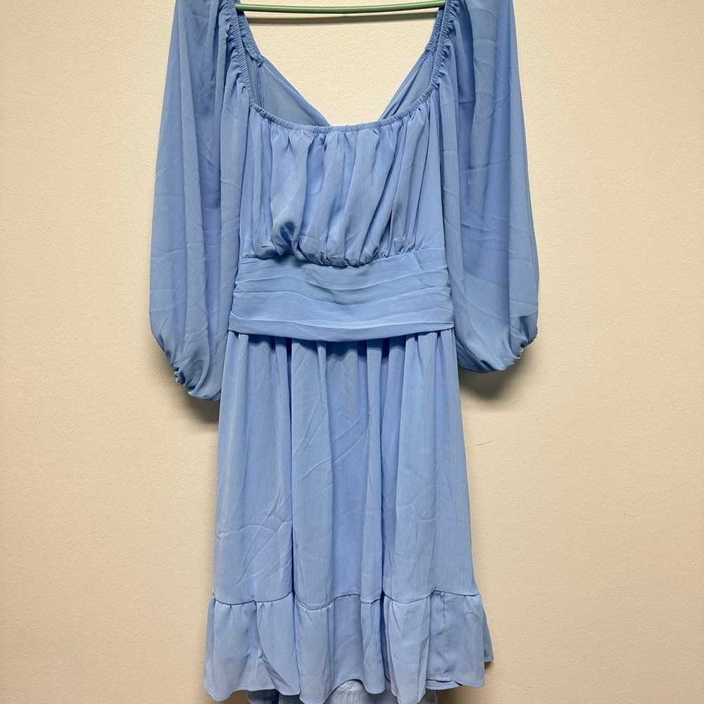 Flowy Blue Dress with Bow - image 1