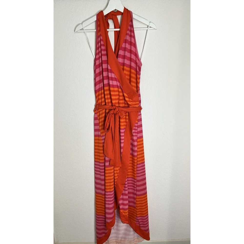 Mudpie McCay Halter High Low Wrap Dress L NWOT Cr… - image 2