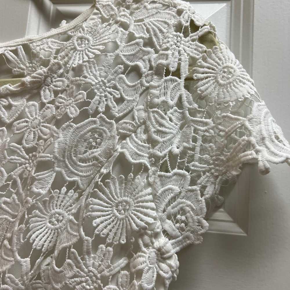 White Lace Dress Size Large - image 3