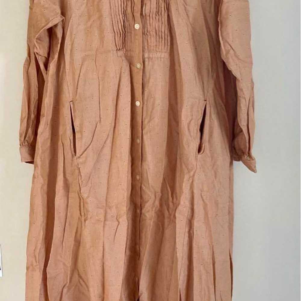 Uniqlo Ines Cotton Pintuck Shirt Dress Size L - image 4