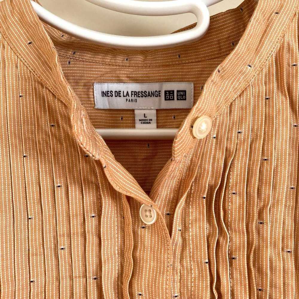 Uniqlo Ines Cotton Pintuck Shirt Dress Size L - image 7