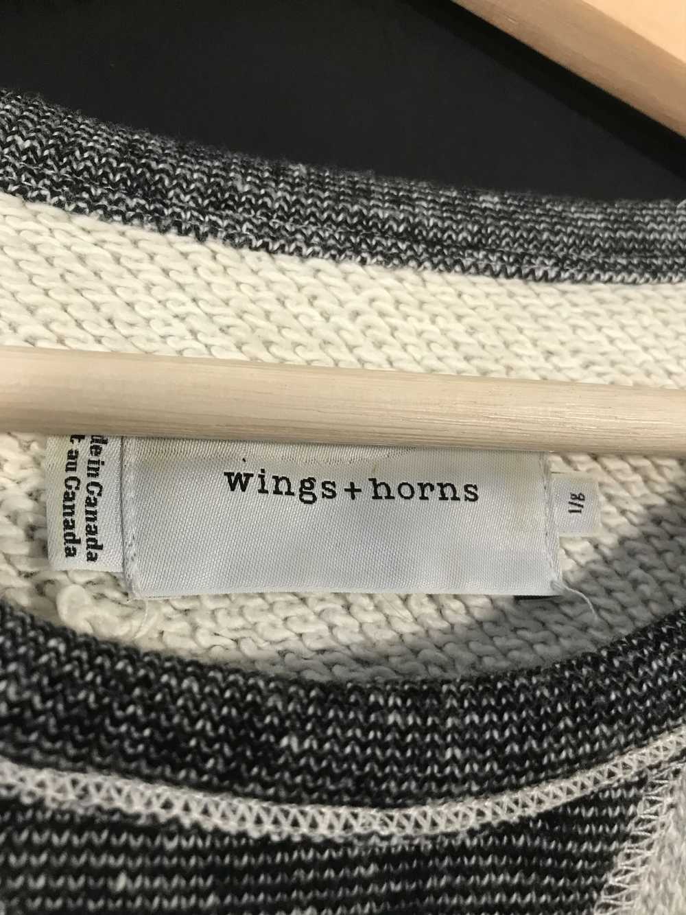 Wings + Horns Wings + Horns two tone knit sweater - image 3