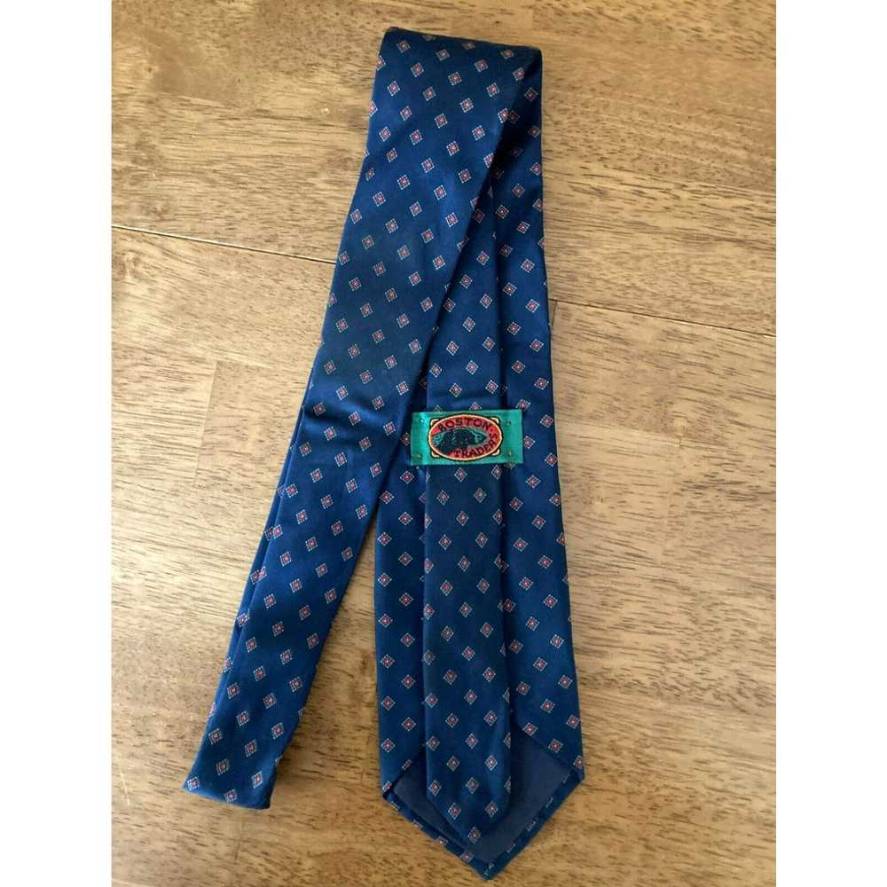 Vintage Boston Traders Men's Necktie Tie Navy Blu… - image 3