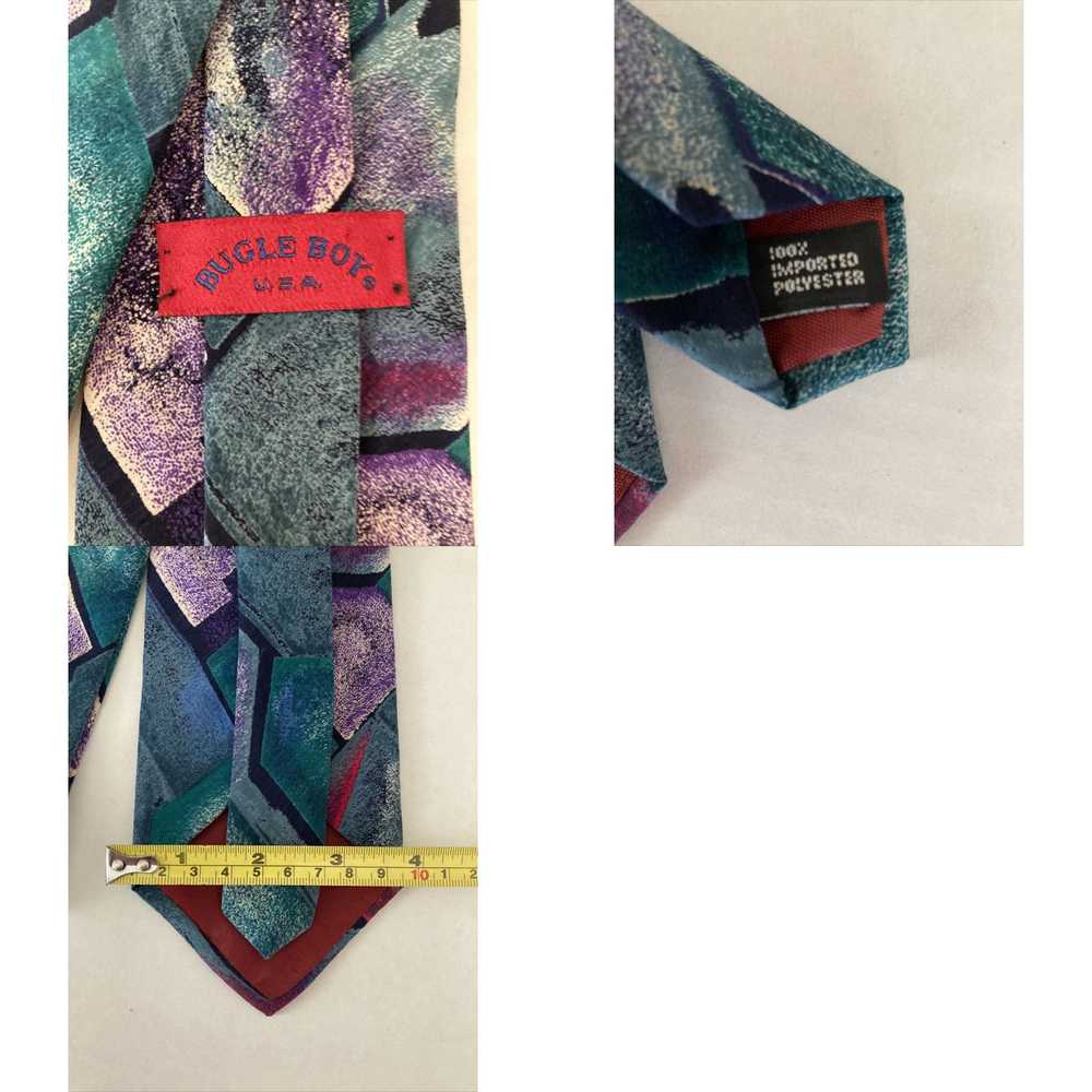 Bugle Boy Bugle Boy Vintage Men's Necktie Tie Pol… - image 4