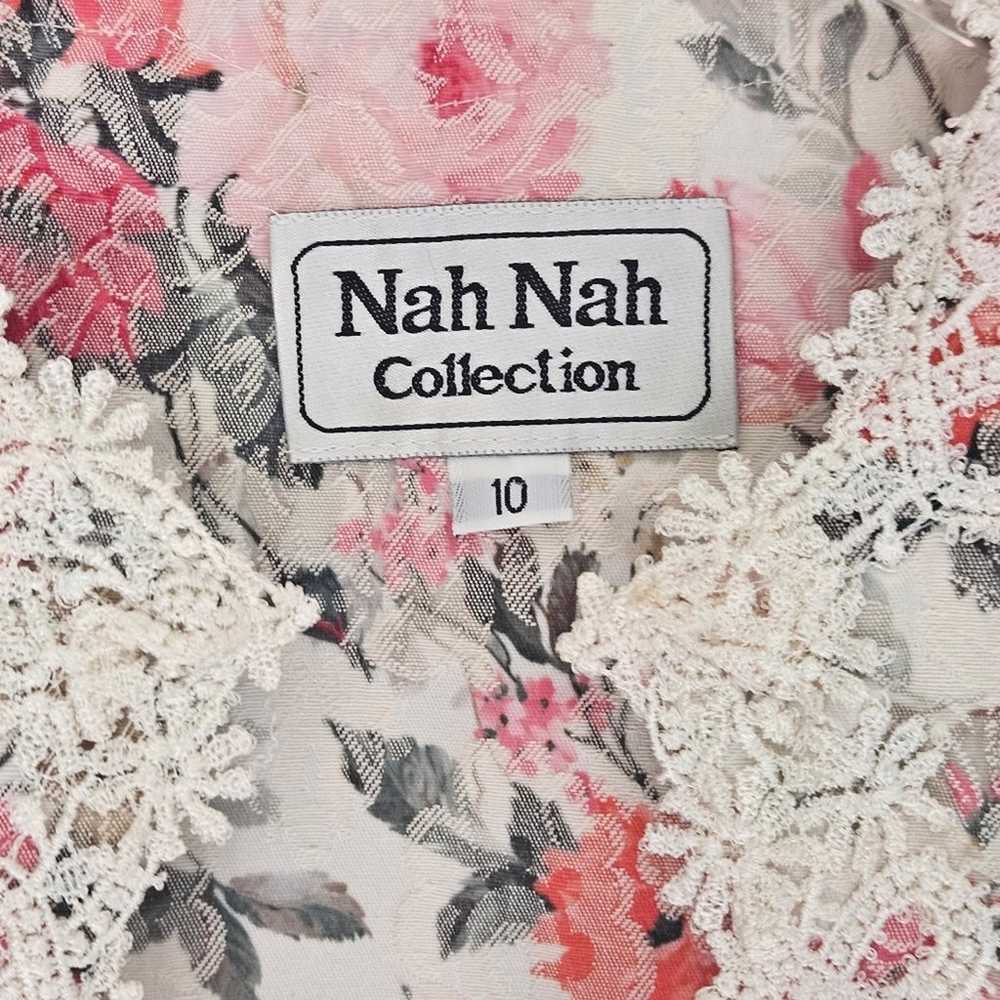 Vintage Nah Nah Collections USA Cream Pink Floral… - image 3