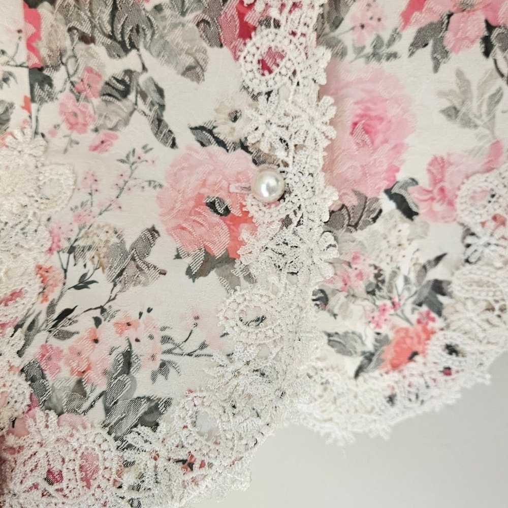 Vintage Nah Nah Collections USA Cream Pink Floral… - image 5