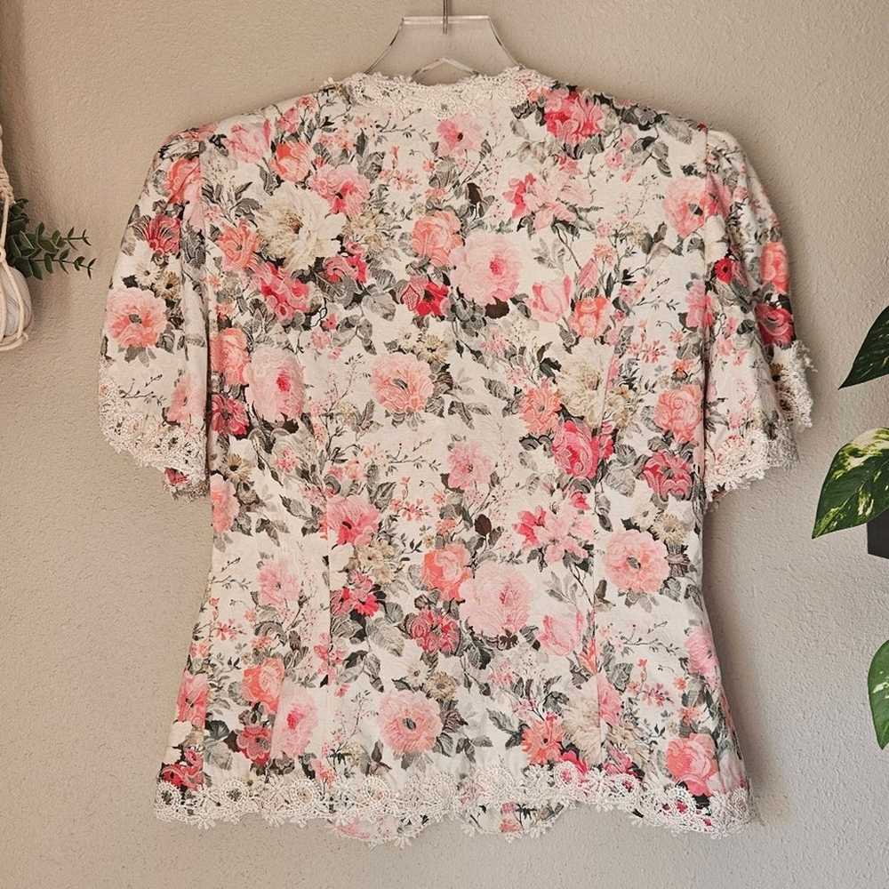 Vintage Nah Nah Collections USA Cream Pink Floral… - image 7