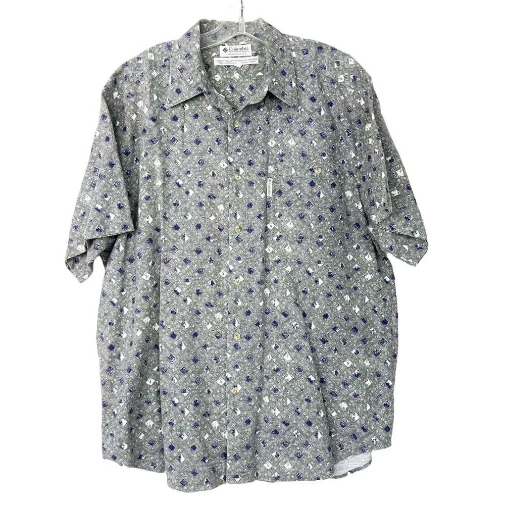 Columbia Columbia Printed Short Sleeve Button Dow… - image 1