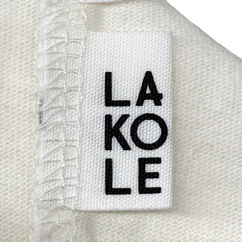 LAKOLE White T-Shirt/Cut and Sew Casual S - image 11