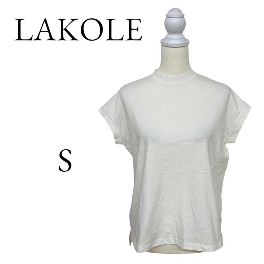 LAKOLE White T-Shirt/Cut and Sew Casual S - image 1