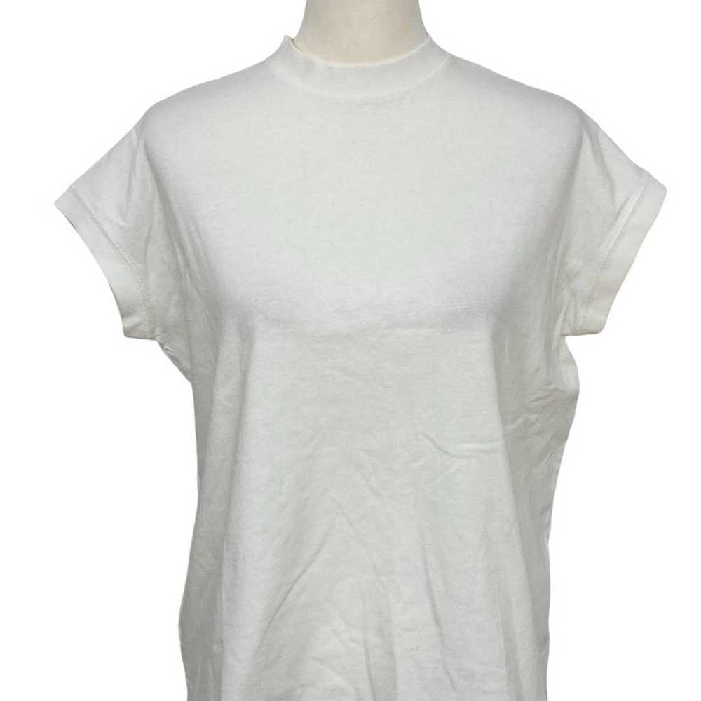 LAKOLE White T-Shirt/Cut and Sew Casual S - image 3