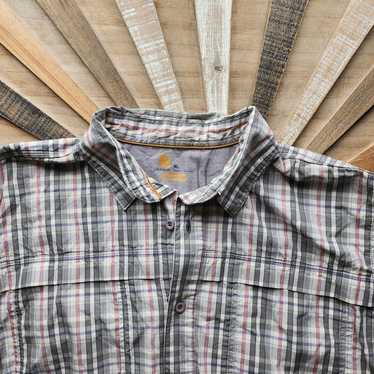 Carhartt Carhartt XL Gray Red Plaid Vented Shirt S