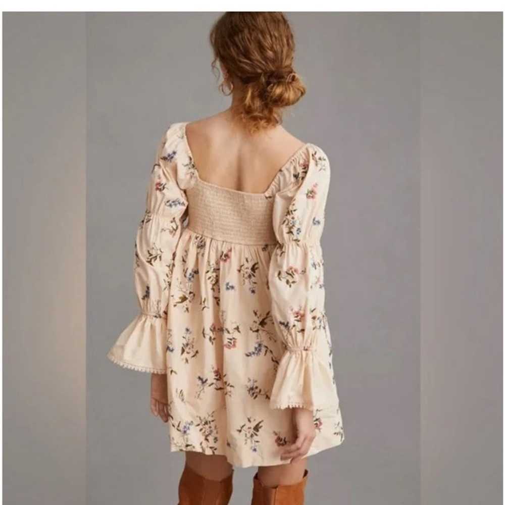 Anthropologie Long-Sleeve Floral Embroidered Mini… - image 3