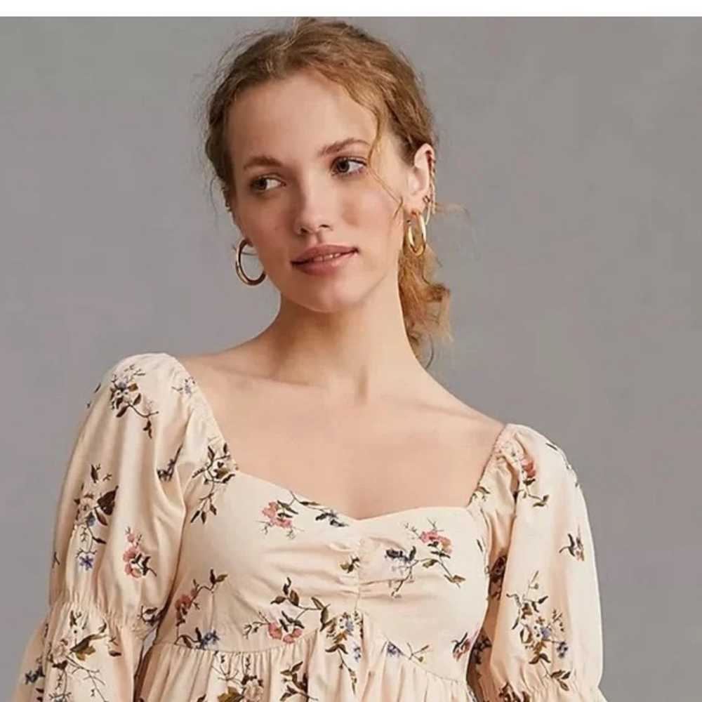 Anthropologie Long-Sleeve Floral Embroidered Mini… - image 5