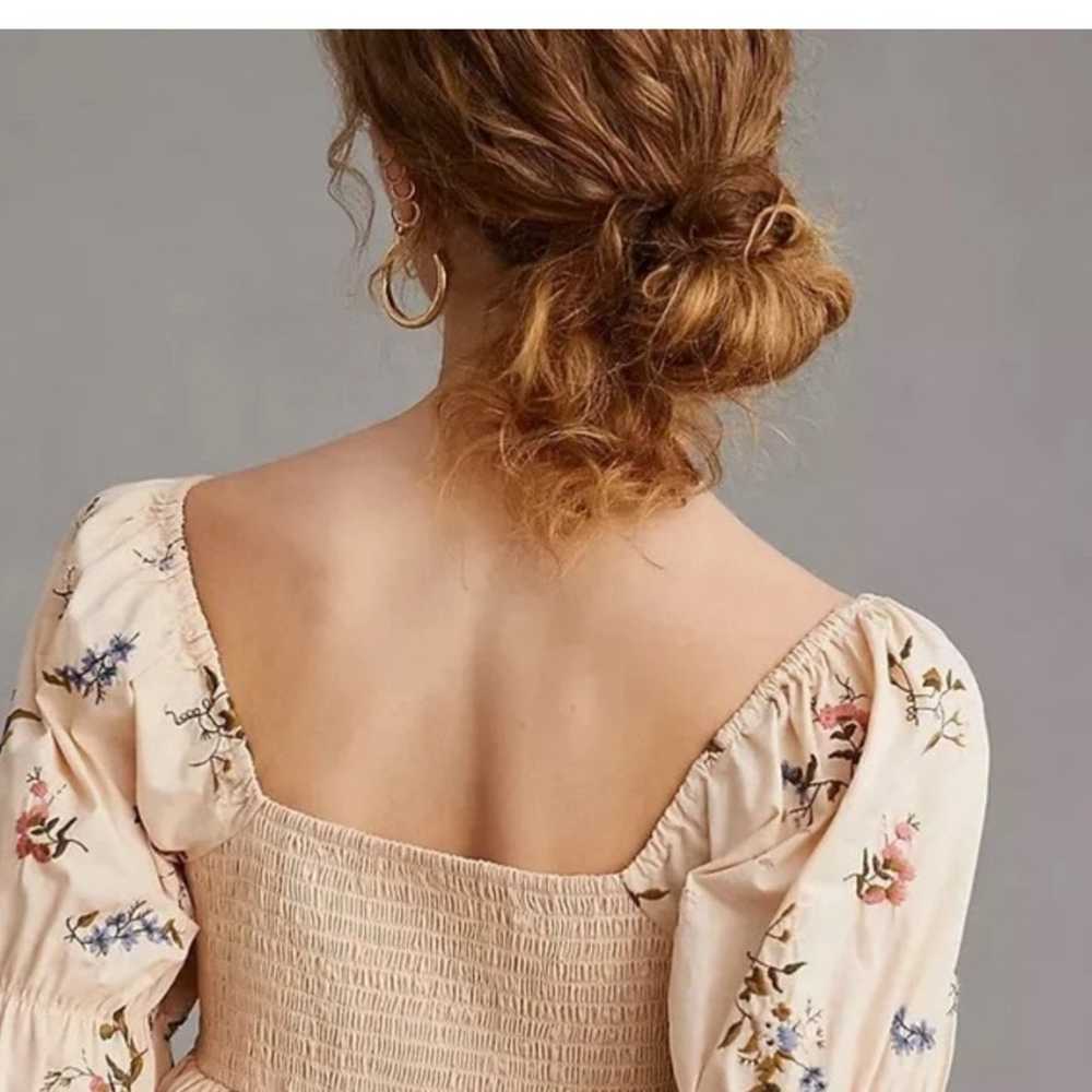 Anthropologie Long-Sleeve Floral Embroidered Mini… - image 8