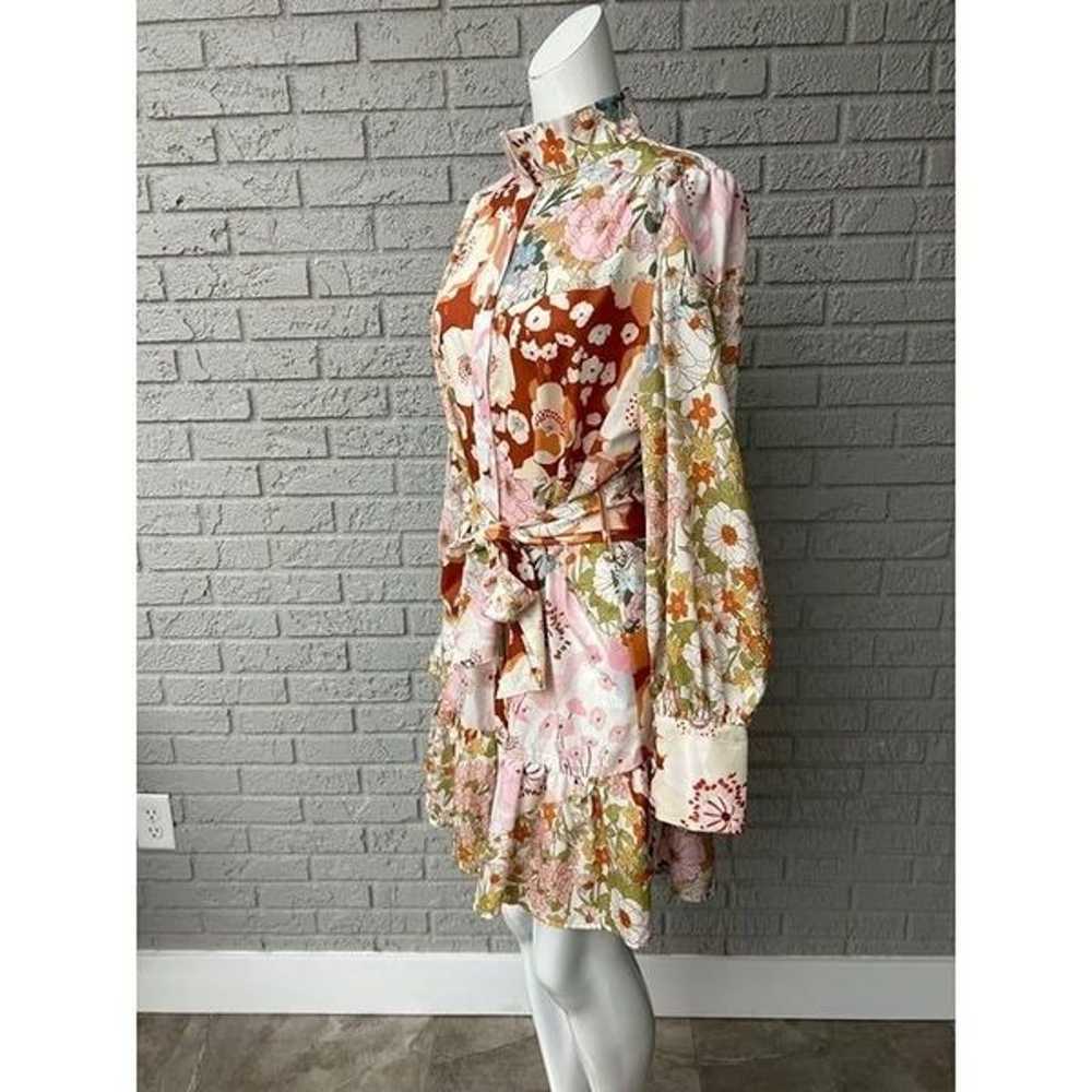 Shein Women Floral Garden Ruffle Hem Shirt Dress … - image 5