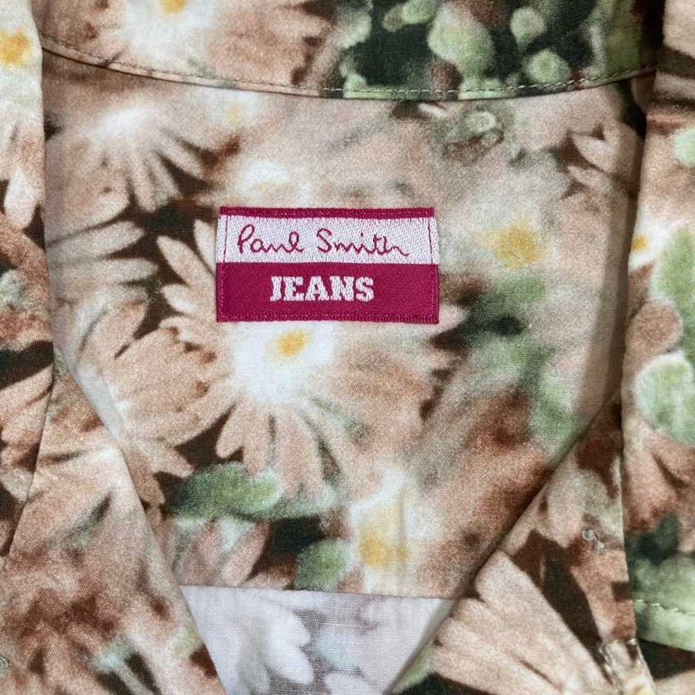 Paul Smith JEANS floral print shirt beige size 40… - image 4