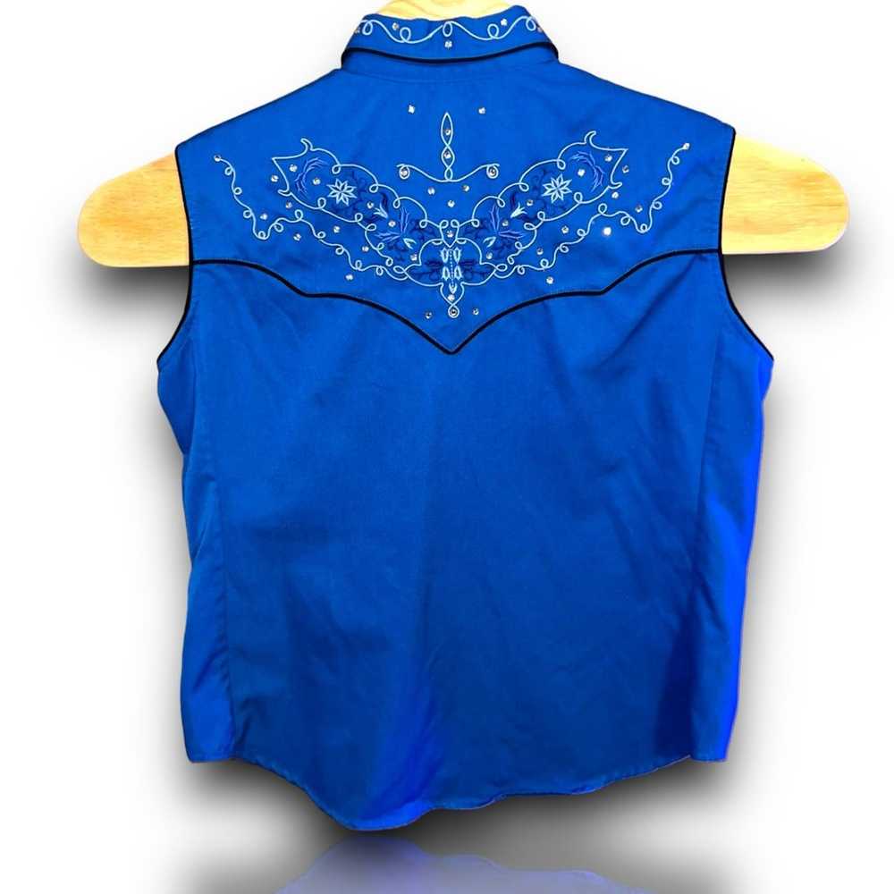 Scully L Royal Blue  Embroidered Rhinestone Vinta… - image 2