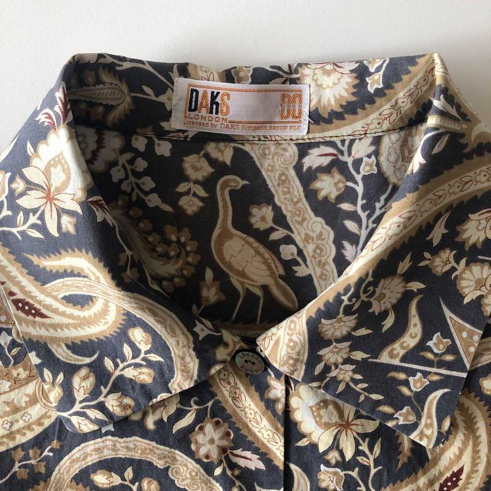 DAKS patterned shirt cotton paisley short sleeve … - image 5