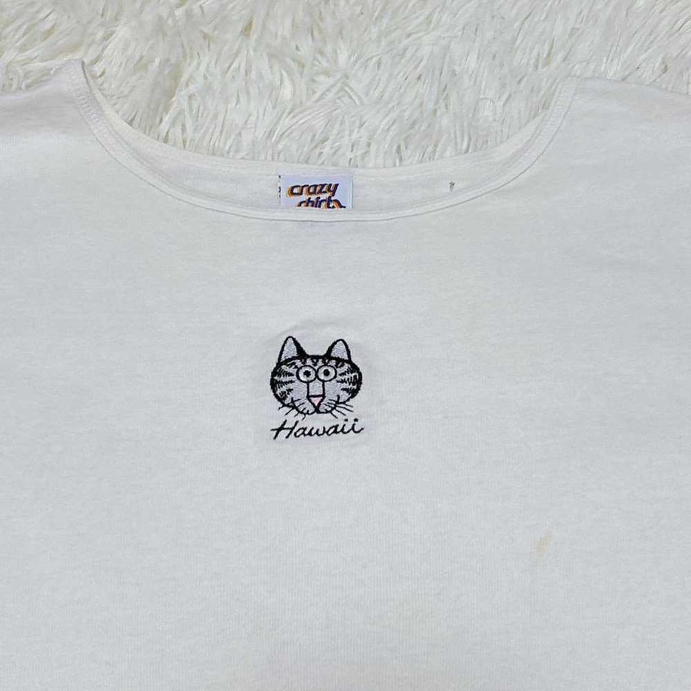 Crazy Shirt Vintage Rare Cat Embroidery 80-90s Sh… - image 10