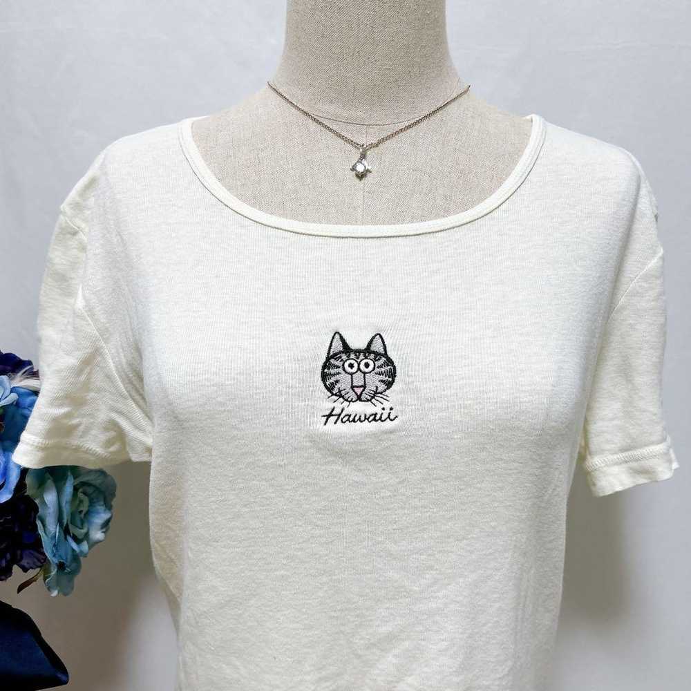 Crazy Shirt Vintage Rare Cat Embroidery 80-90s Sh… - image 2