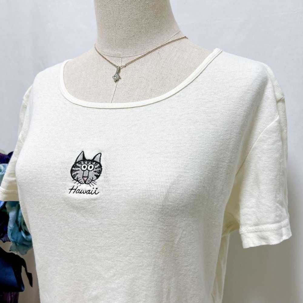 Crazy Shirt Vintage Rare Cat Embroidery 80-90s Sh… - image 3