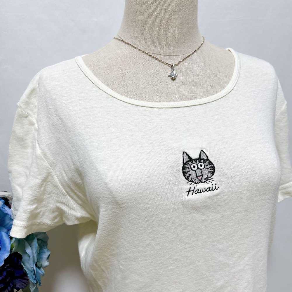 Crazy Shirt Vintage Rare Cat Embroidery 80-90s Sh… - image 4