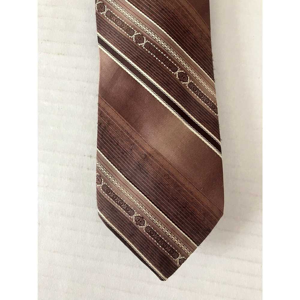 Vintage Wembley Men's Necktie Tie Polyester Brwon… - image 1