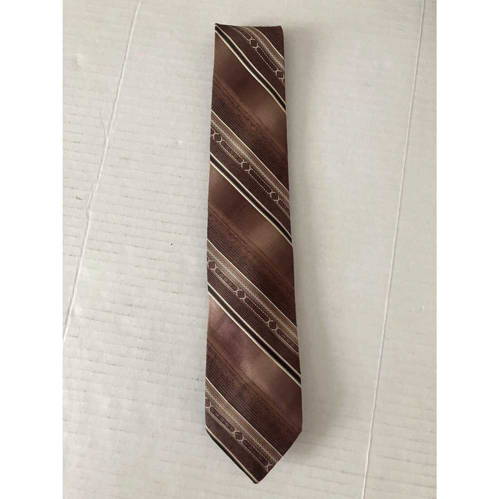 Vintage Wembley Men's Necktie Tie Polyester Brwon… - image 2