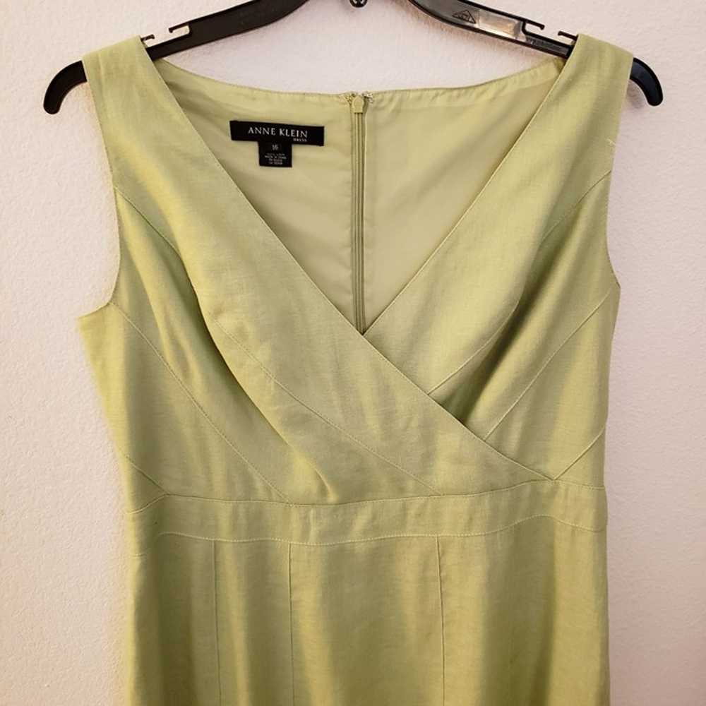 Anne Klein Fully LIned 100% LInen Sleeveless Plea… - image 2