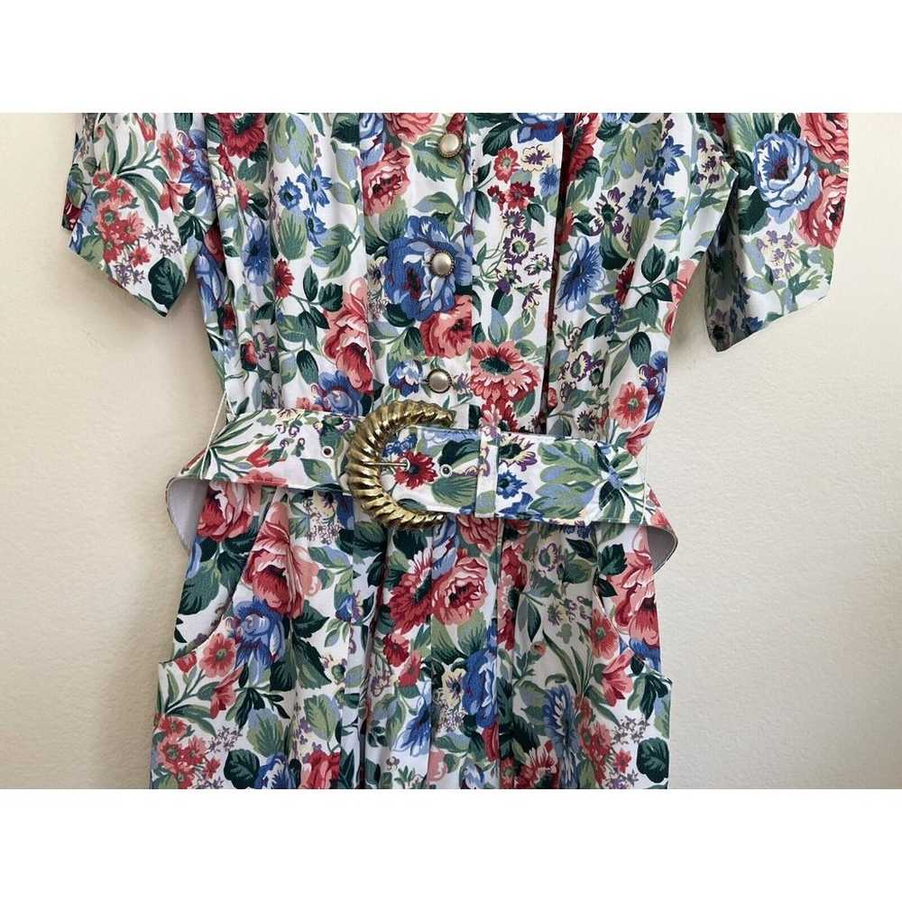 Vtg R.J. Stevens 1990's pastel tone floral print … - image 4