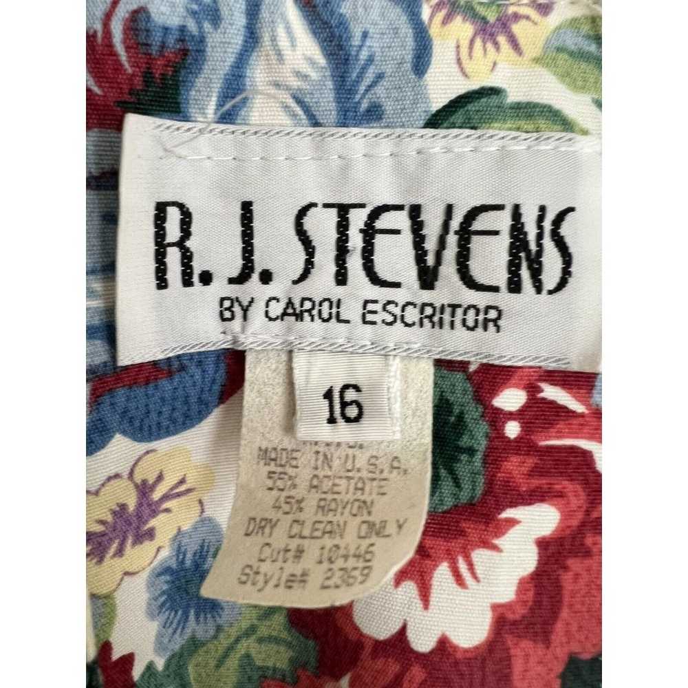 Vtg R.J. Stevens 1990's pastel tone floral print … - image 8