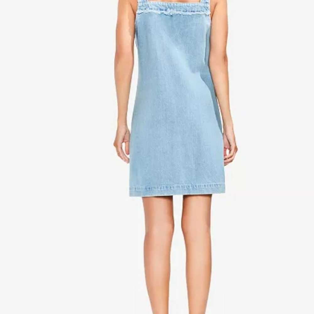 Vince Camuto Denim Cotton Fringe Sleeveless Shift… - image 2