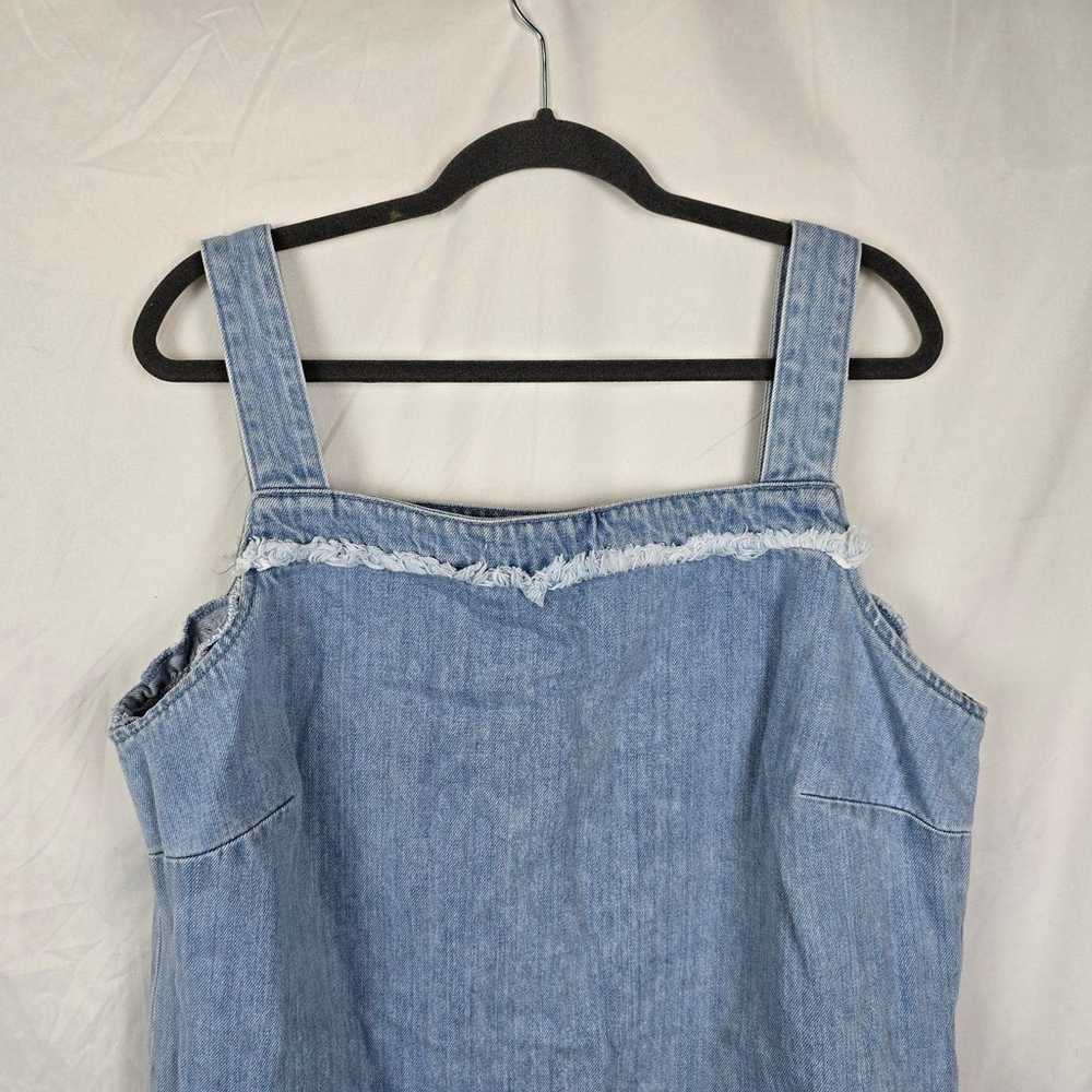 Vince Camuto Denim Cotton Fringe Sleeveless Shift… - image 4