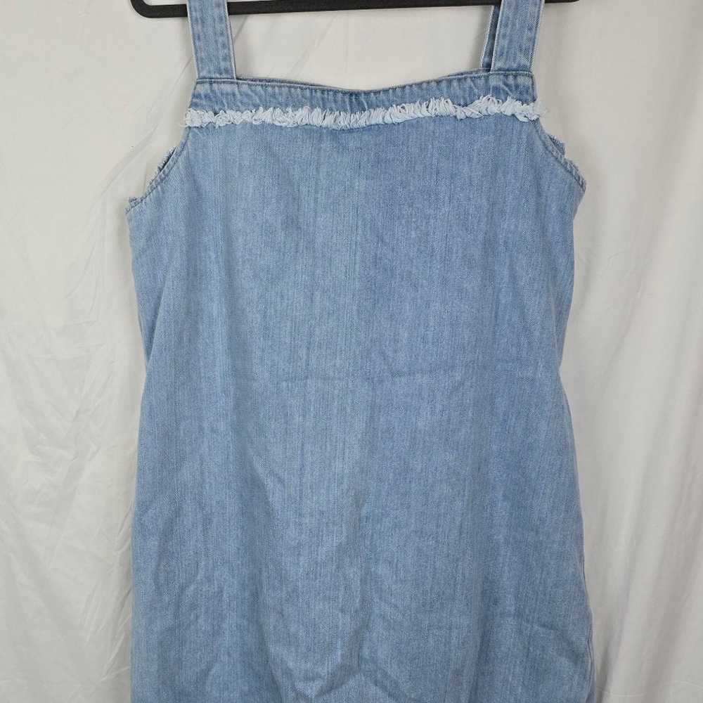 Vince Camuto Denim Cotton Fringe Sleeveless Shift… - image 6